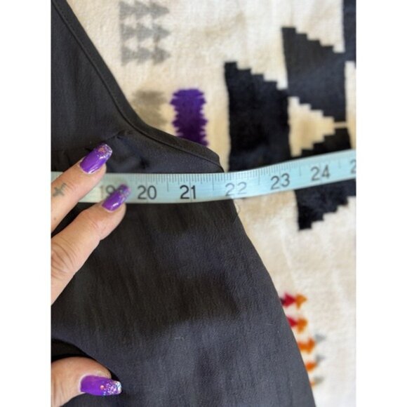 SHEIN‎ Black Short Romper Size Large Faux Tie On Straps Flowy - Picture 6 of 9